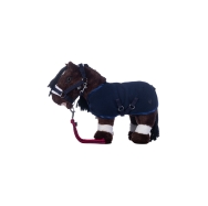 Set odpocovací deka+ohlávka HKM pro Cuddle pony modrá