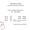 Otevírací doba - Cena města Olomouce