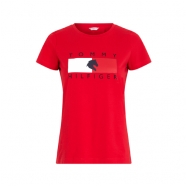 Dámské tričko Tommy Equestrian T-SHIRT červená