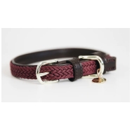 Kentucky Obojek Plaited Bordeaux